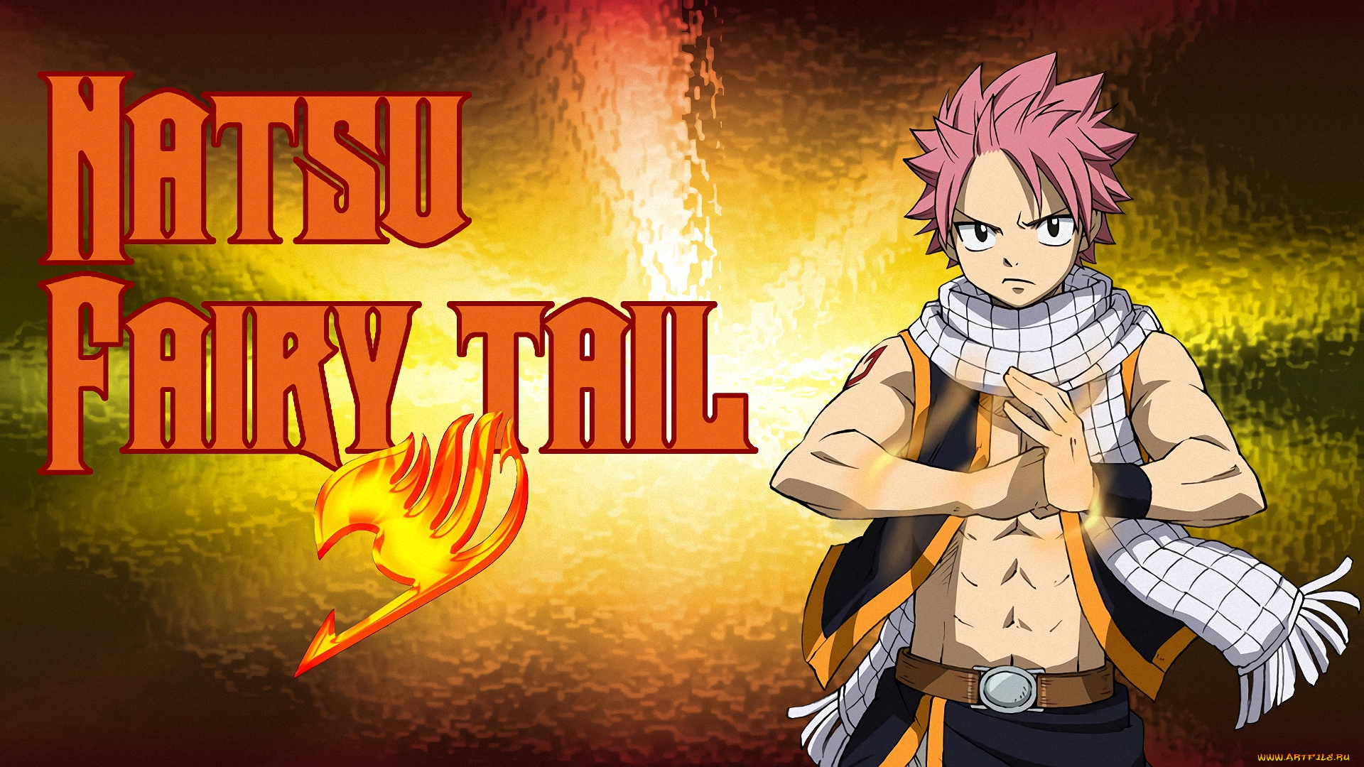 аниме, fairy, tail, slayers, dragon, маг, огонь, дракон, salamander, natsu, волшебник, чародей, dragneel