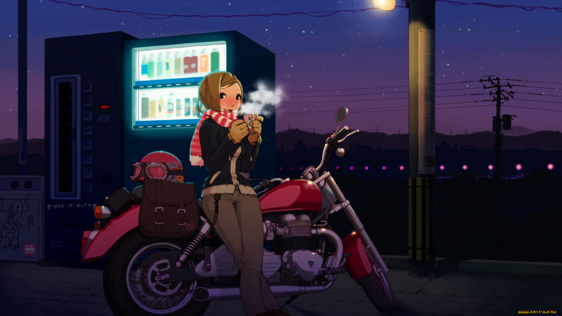 аниме, оружие, , техника, , технологии, фон, взгляд, девушка