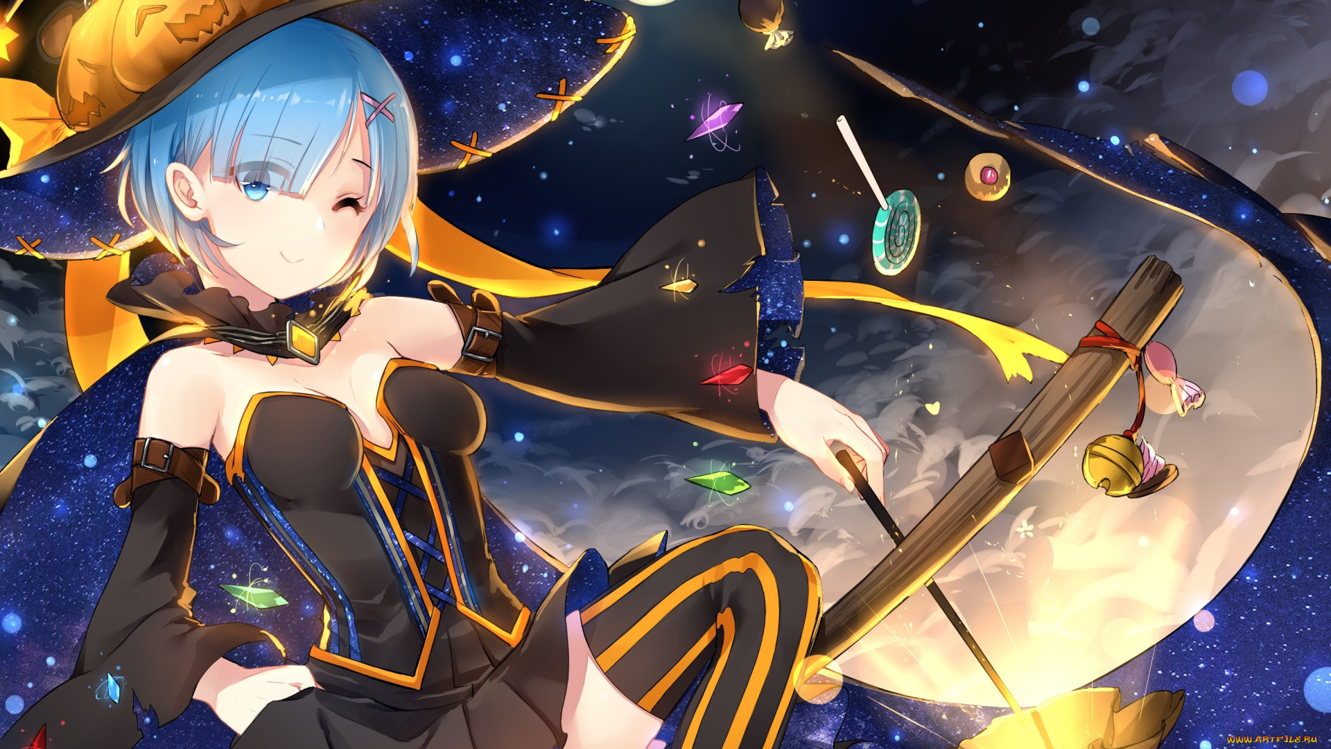 аниме, re, , zero, kara, hajimeru, isekai, seikatsu, девушка, взгляд, фон