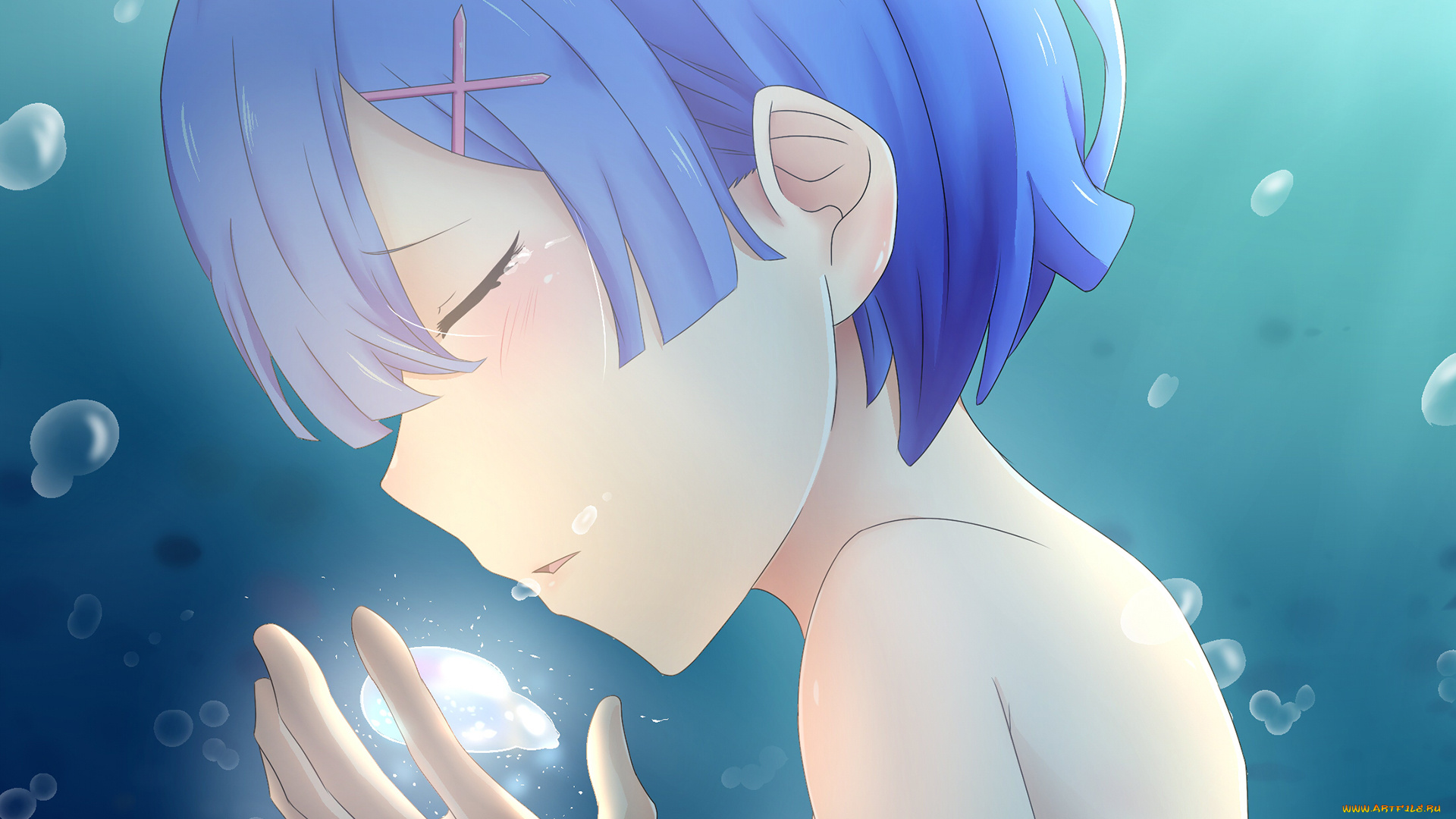 аниме, re, , zero, kara, hajimeru, isekai, seikatsu, девушка, взгляд, фон