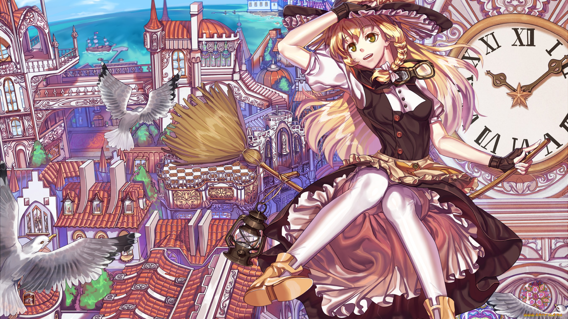 аниме, touhou, фон, девушка, взгляд