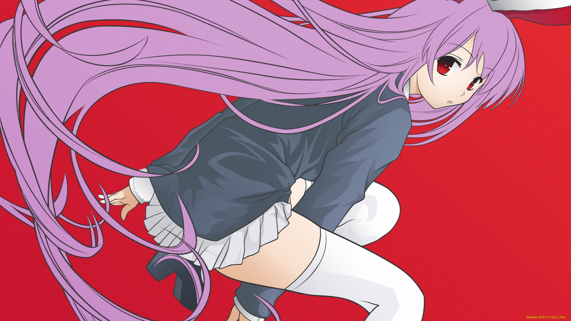 аниме, touhou, фон, взгляд, девушка