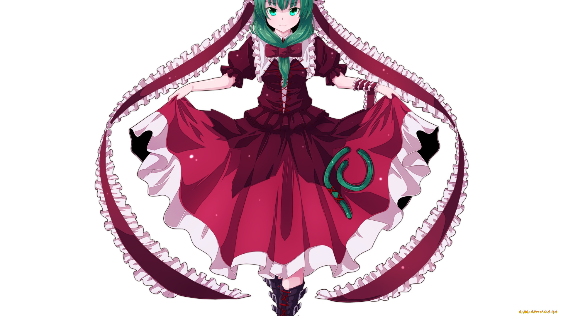 аниме, touhou, фон, взгляд, девушка