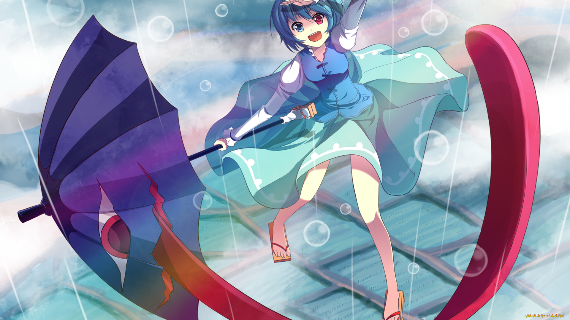 аниме, touhou, взгляд, фон, девушка