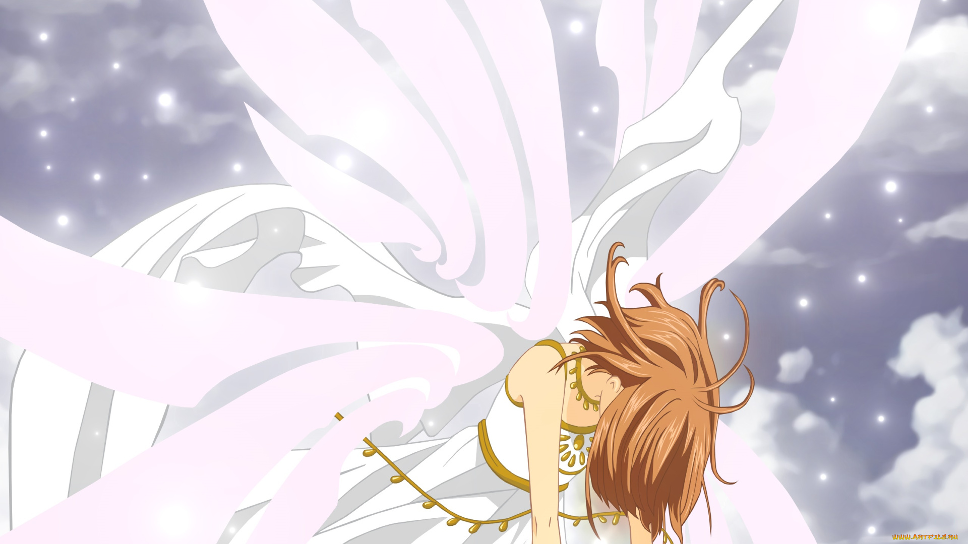 аниме, tsubasa, reservoir, chronicles, фон, взгляд, девушка