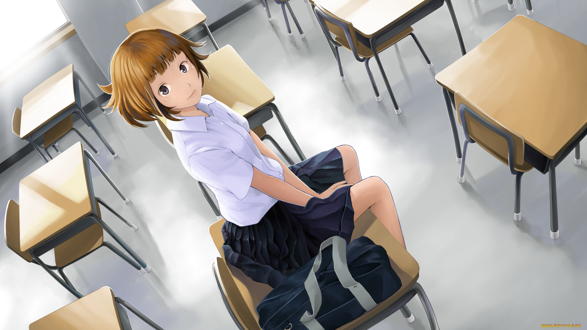 аниме, unknown, , другое, фон, девушка, взгляд