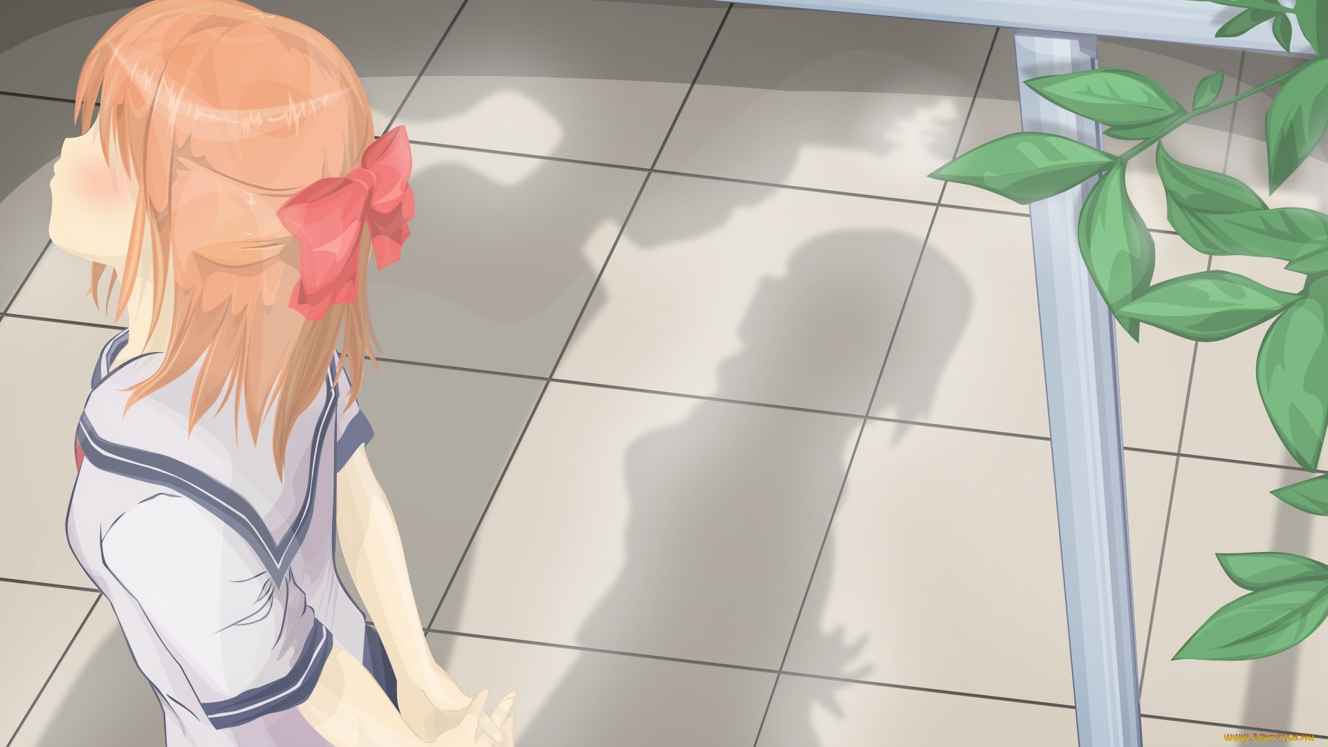 аниме, unknown, , другое, фон, девушка, взгляд