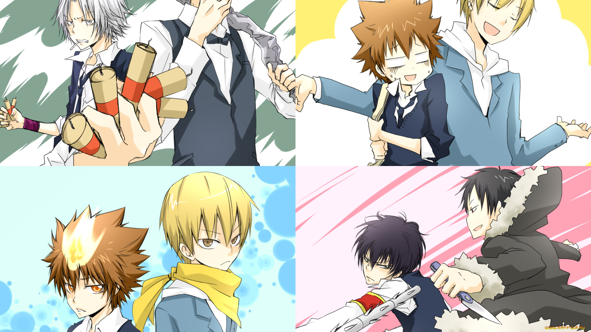 аниме, unknown, , другое, репетитор, киллер, реборн, коллаж, дюрара