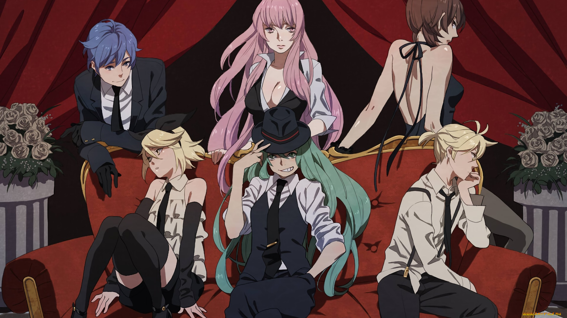 аниме, vocaloid, фон, взгляд, девушка