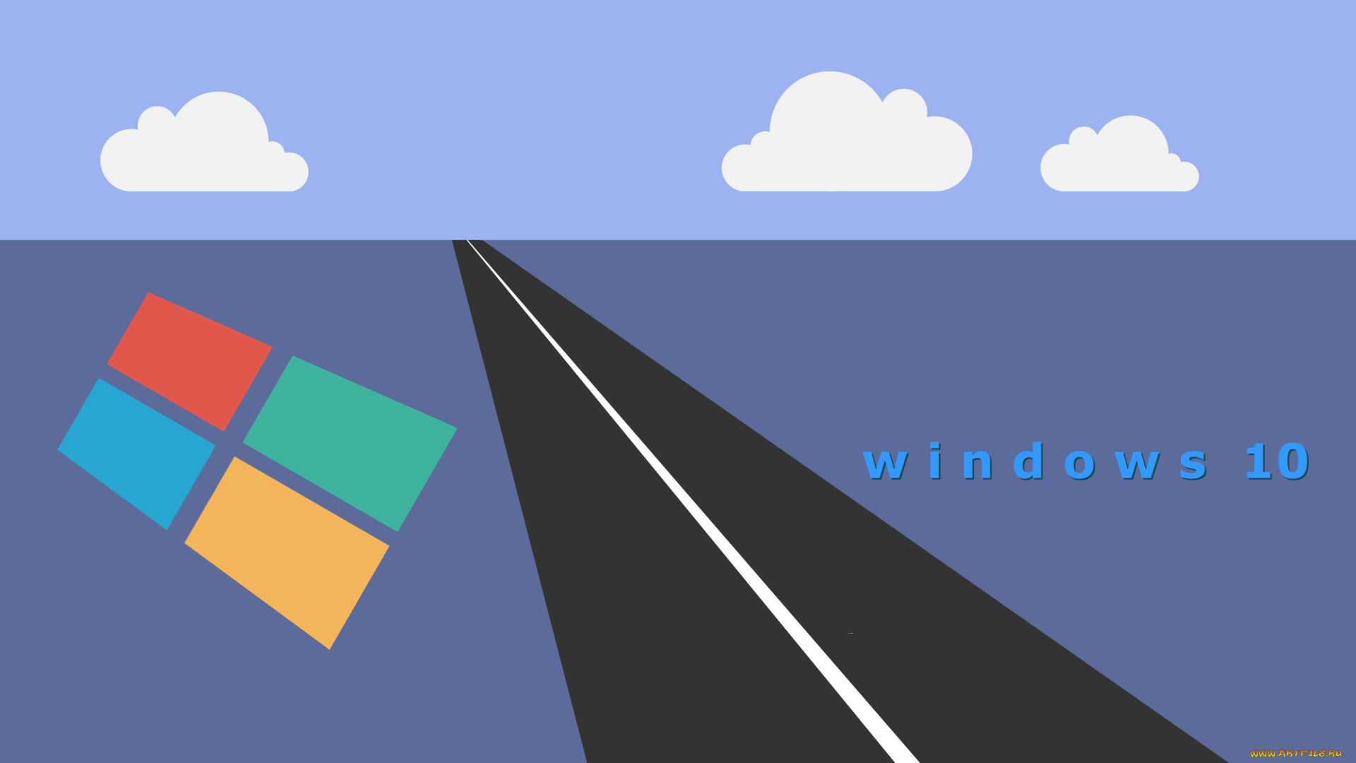 компьютеры, windows, , 10, логотип, фон