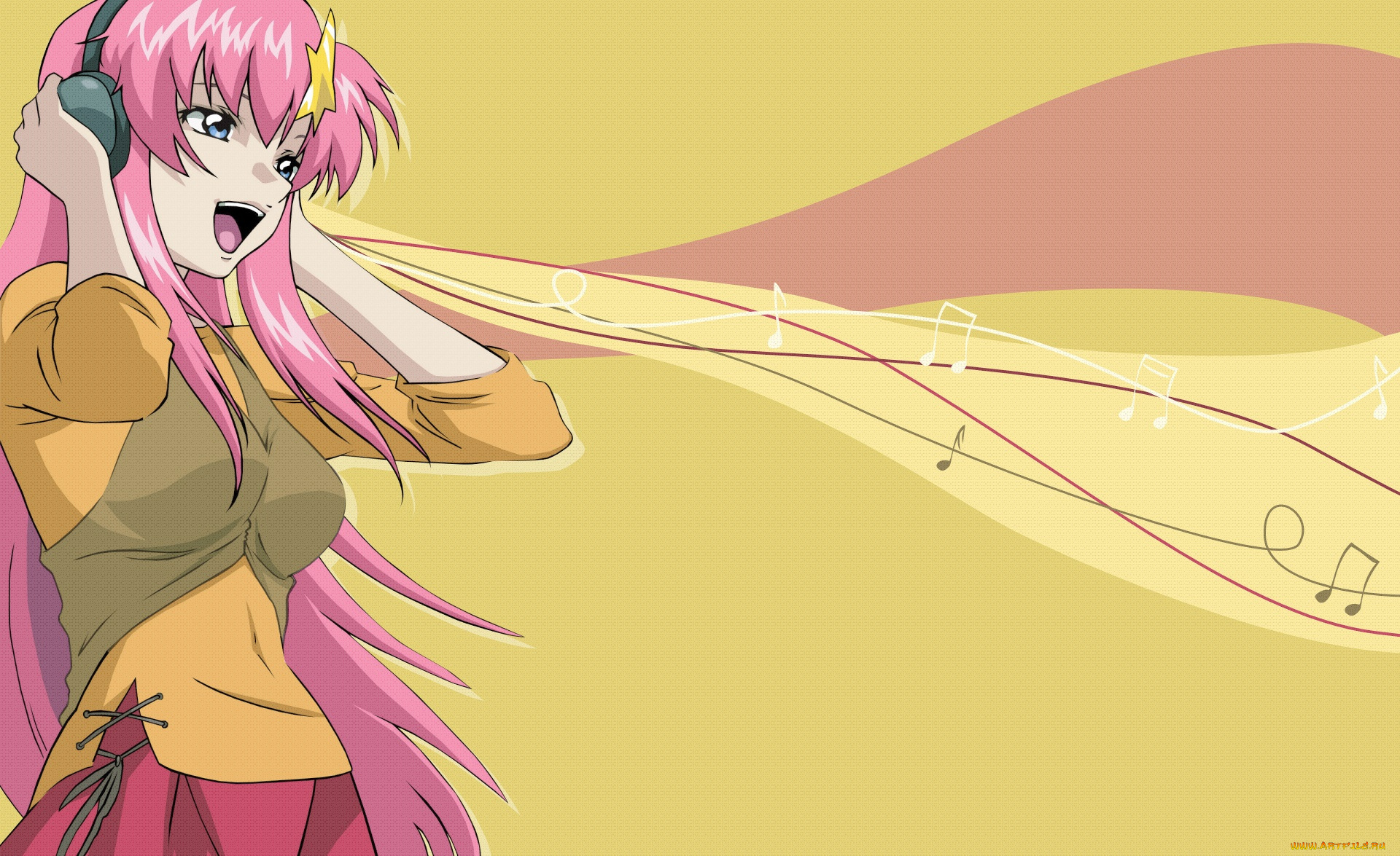 аниме, mobile, suit, gundam, фон, взгляд, девушка