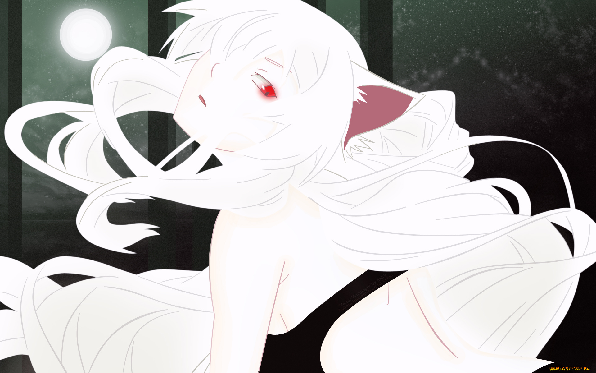 аниме, bakemonogatari, фон, взгляд, девушка