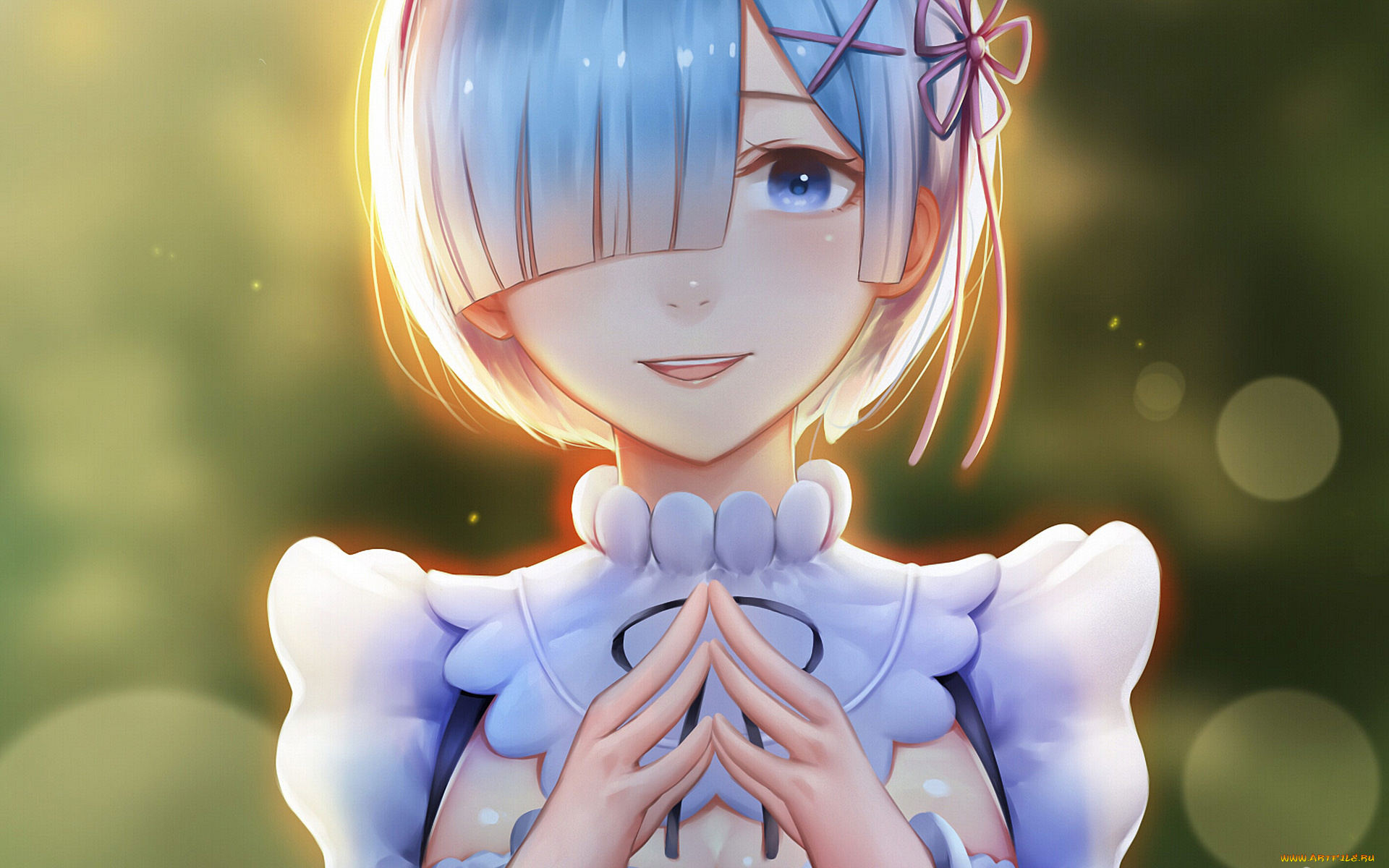 аниме, re, , zero, kara, hajimeru, isekai, seikatsu, взгляд, девушка, фон