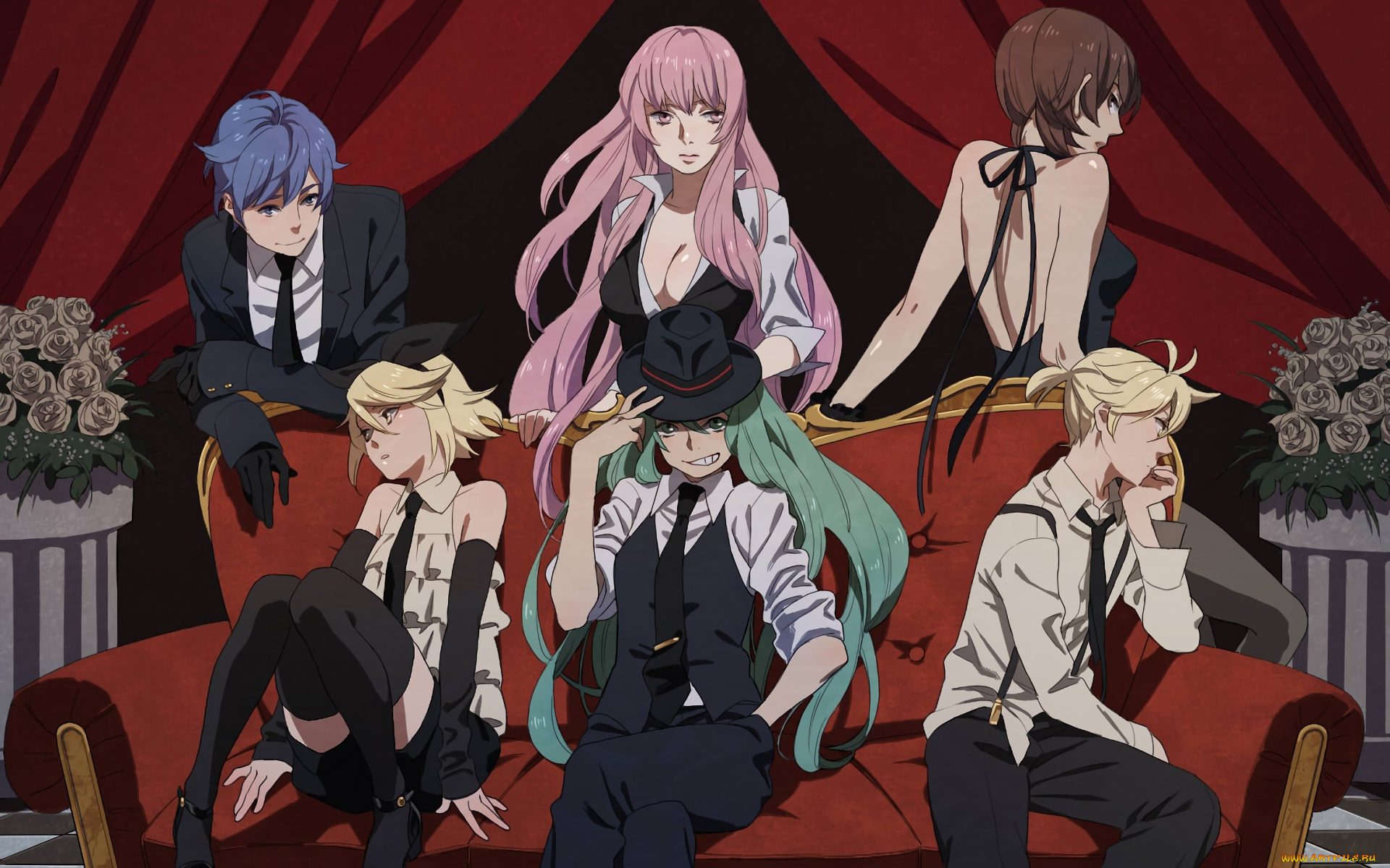 аниме, vocaloid, фон, взгляд, девушка