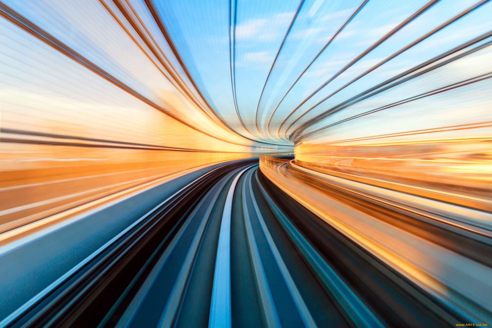 разное, транспортные, средства, и, магистрали, тоннель, токио, метро, движение, скорость, Япония, поворот