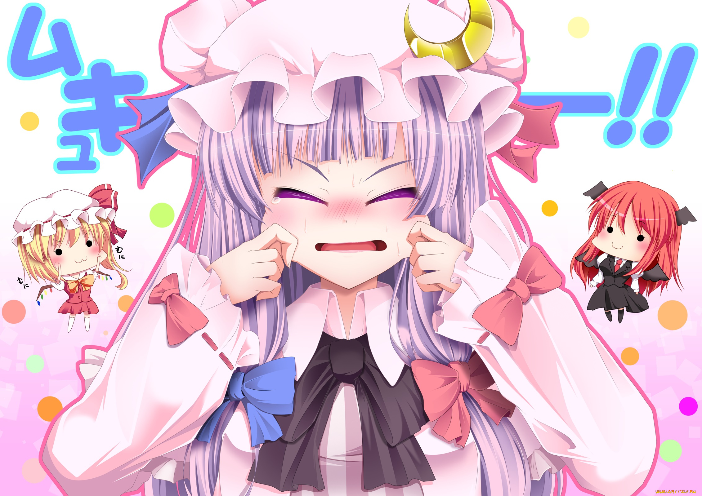 аниме, touhou, фон, взгляд, девушка