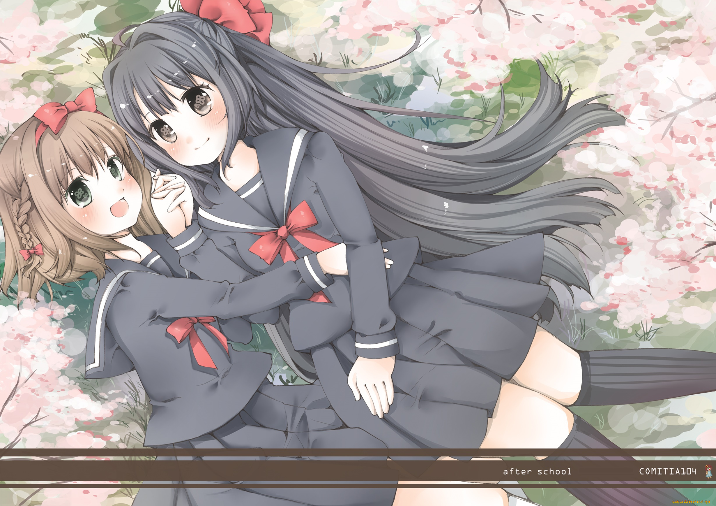 аниме, unknown, , другое, взгляд, девушки, фон