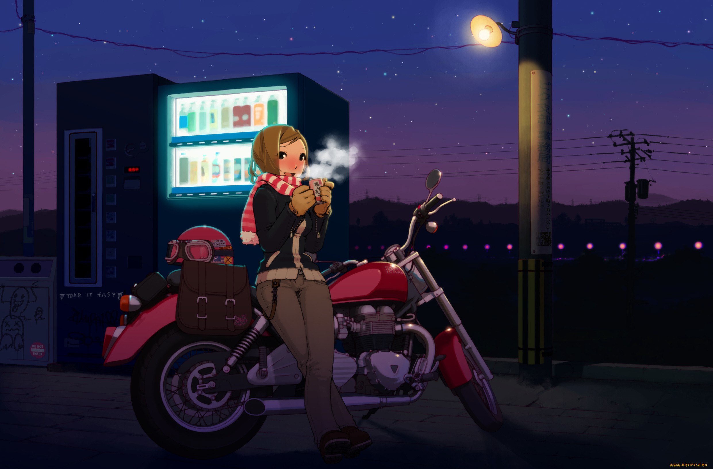 аниме, оружие, , техника, , технологии, фон, взгляд, девушка