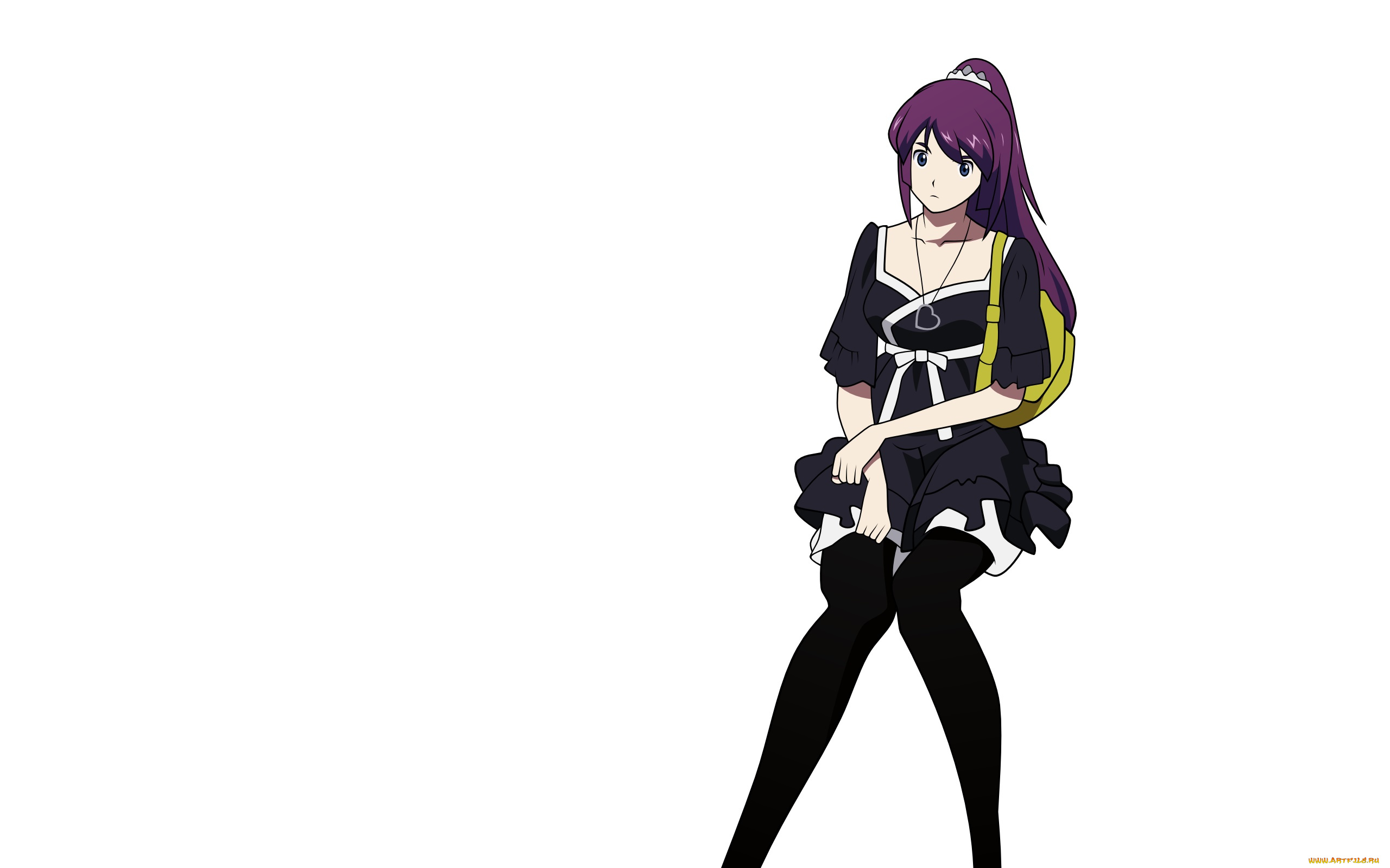 аниме, bakemonogatari, фон, взгляд, девушка