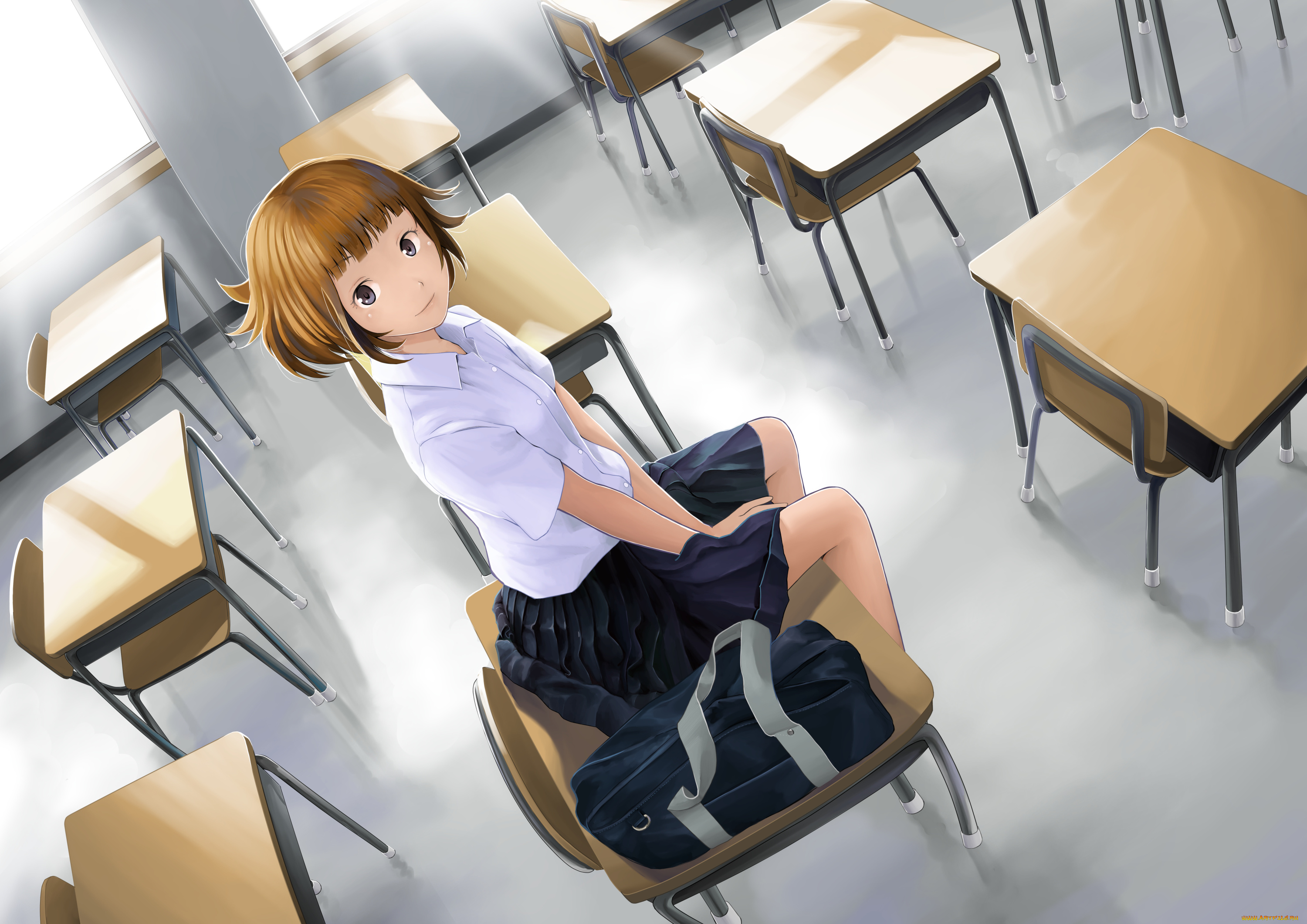 аниме, unknown, , другое, фон, девушка, взгляд