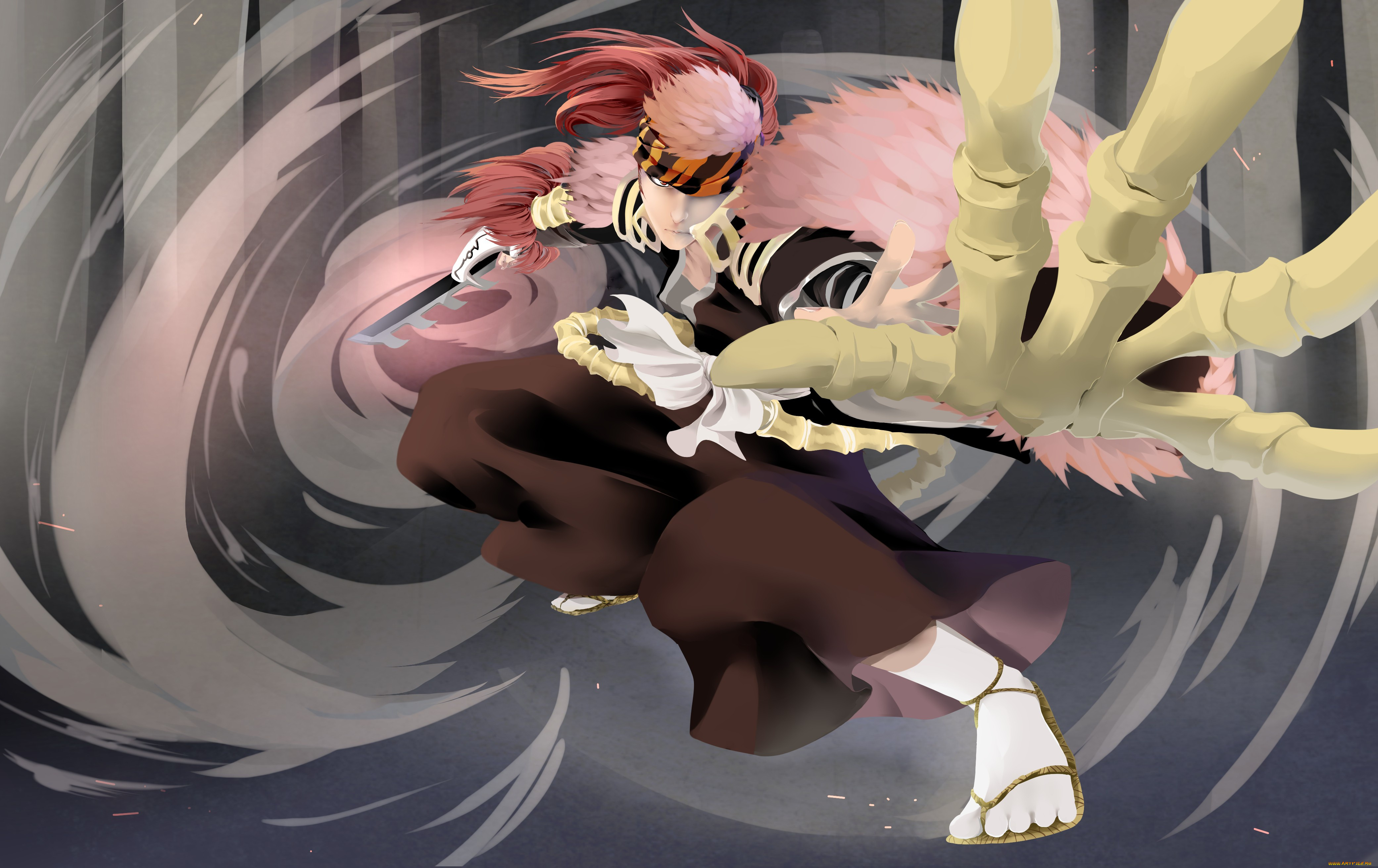 аниме, bleach, souou, zabimaru