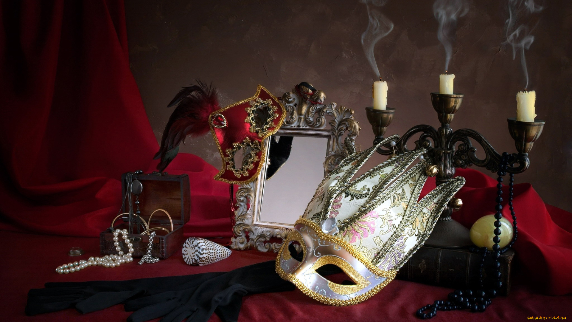 разное, маски, , карнавальные, костюмы, ожерелье, зеркало, свечи
