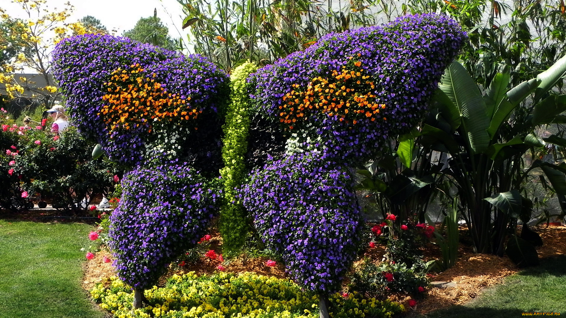 разное, садовые, и, парковые, скульптуры, бабочка