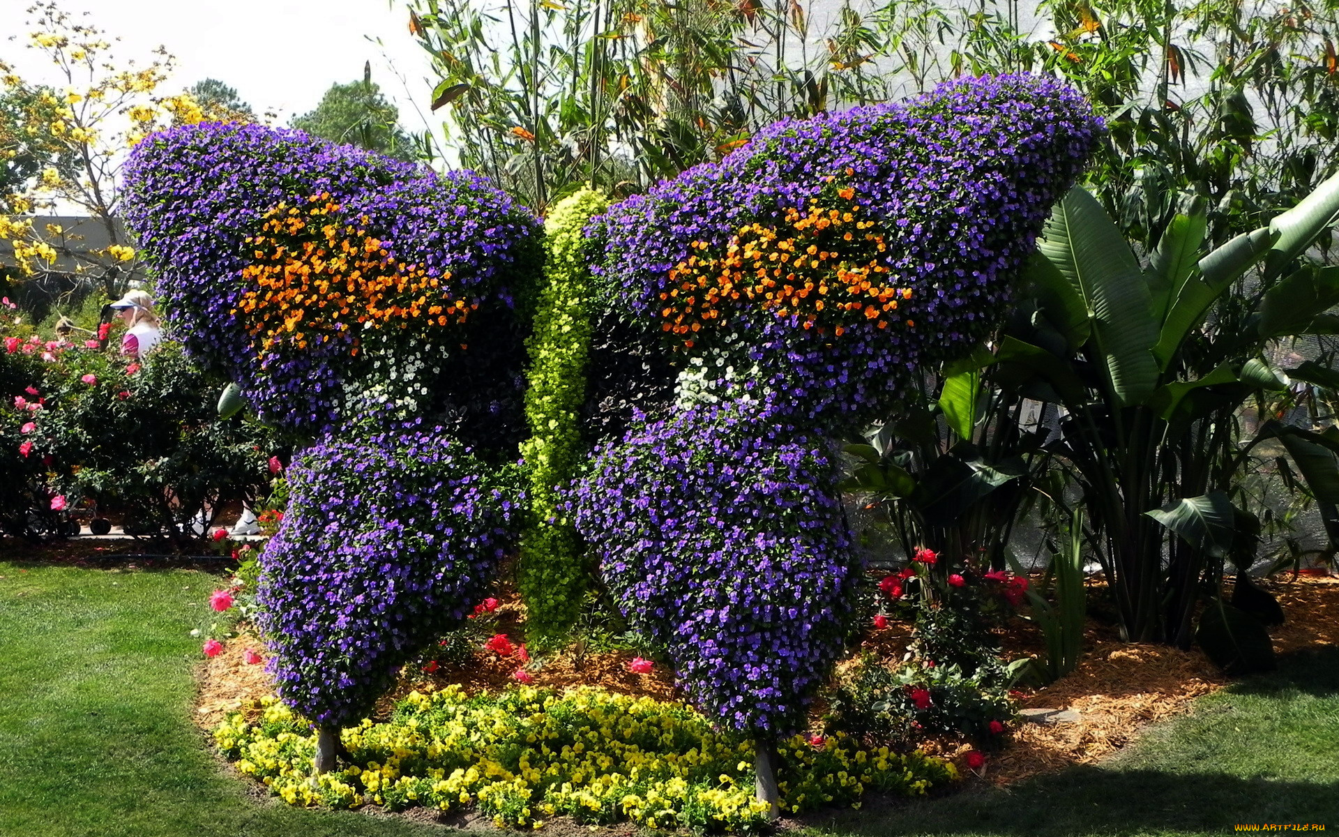 разное, садовые, и, парковые, скульптуры, бабочка