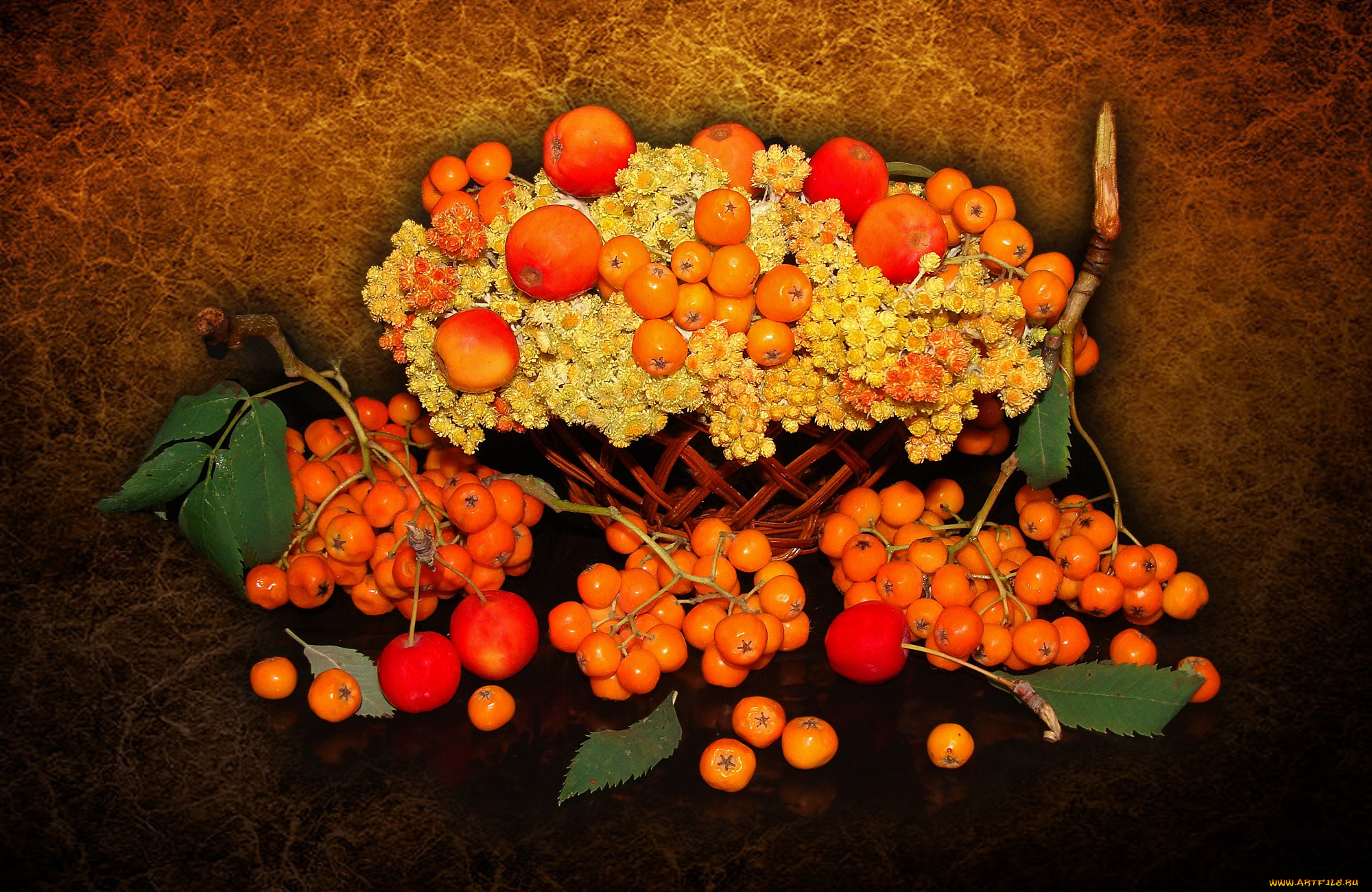 еда, рябина, яблоки-китайка, авторское, фото, елена, аникина, bride, delicate, wedding, elegantly, nice, bouquet, cool, beautiful, beauty, harmony, полевые, цветы, сухоцвет, красивые, корзинка