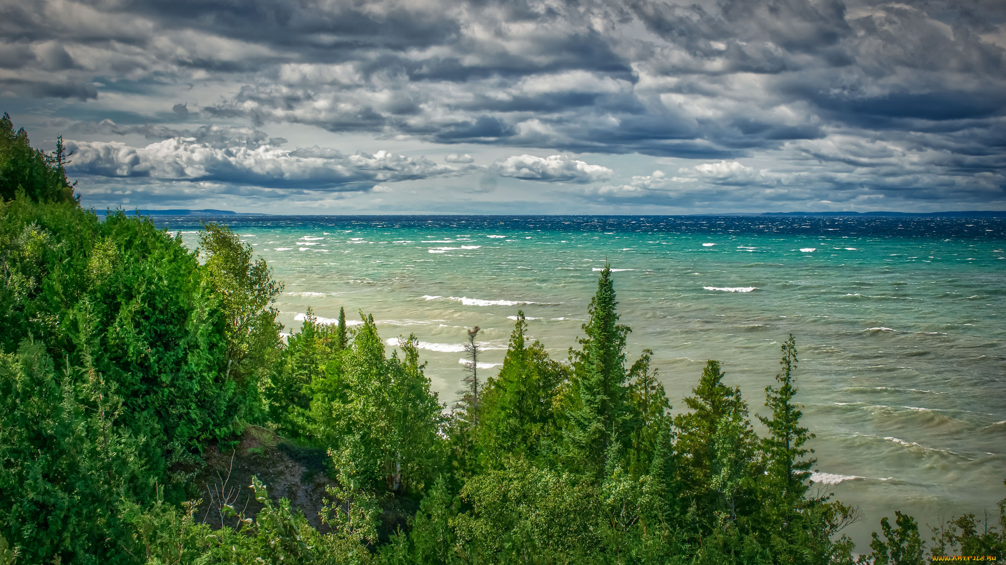 природа, побережье, простор