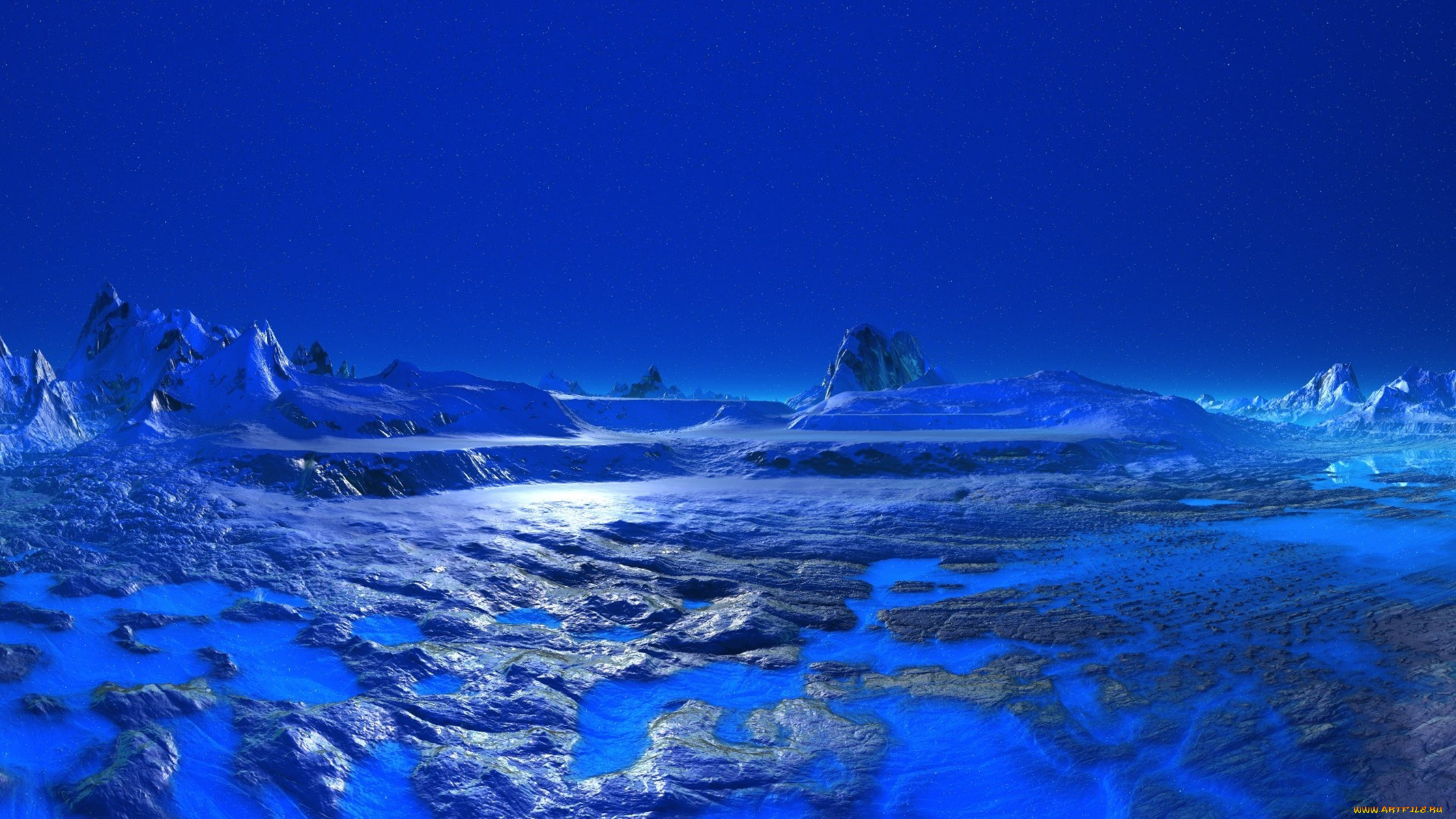 нептун, космос, планета, вселенная, поверхность, грунт, синева, горизонт, пространство, пустыня, атмосфера, лёд, обледенение