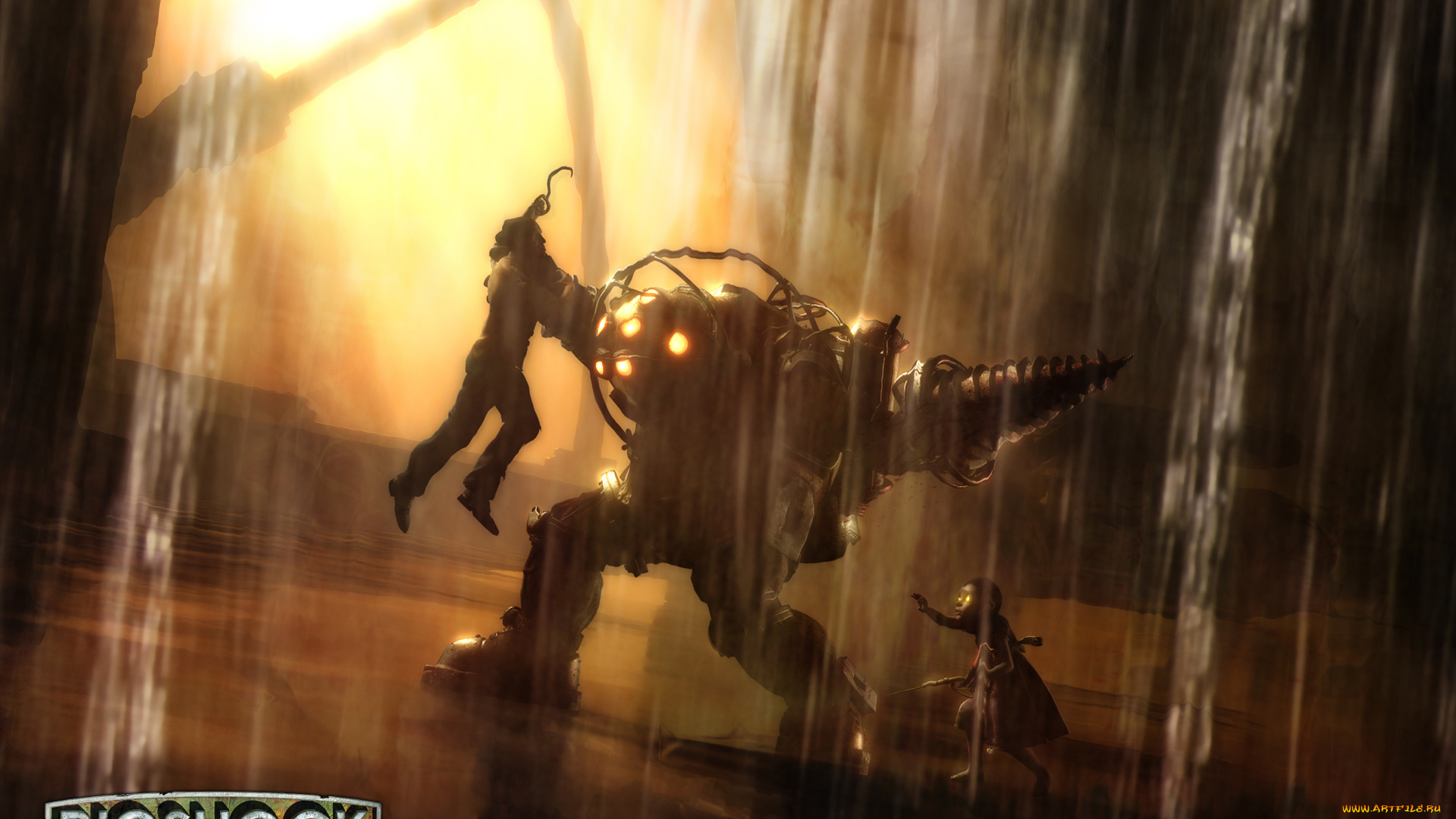 видео, игры, bioshock, киборг, человек, ребенок