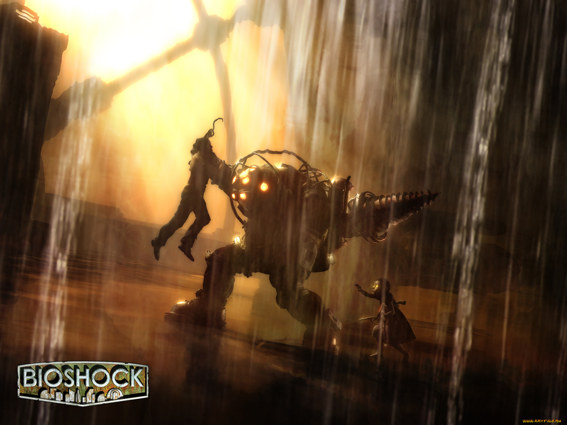 видео, игры, bioshock, киборг, человек, ребенок