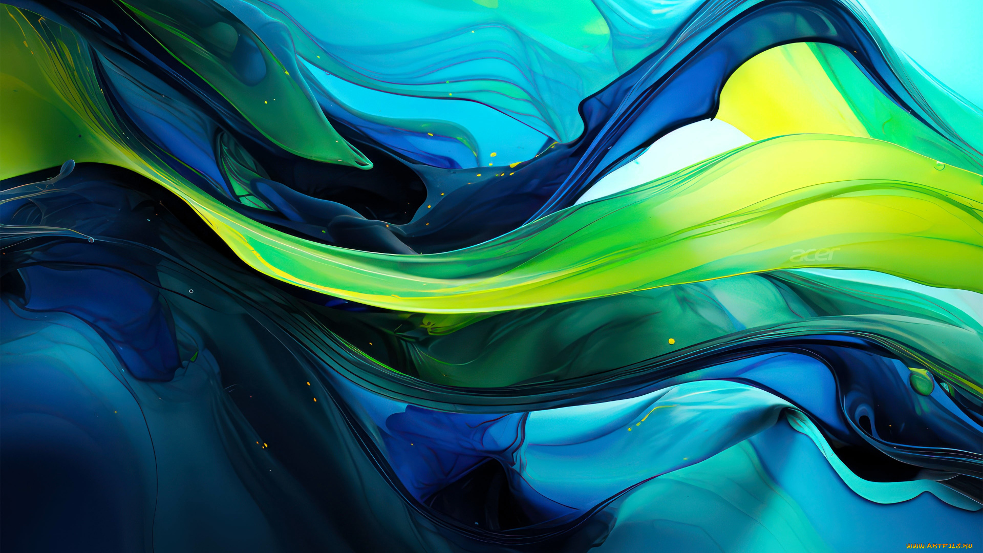 3д, графика, абстракция, , abstract, волны, ленты, цвета