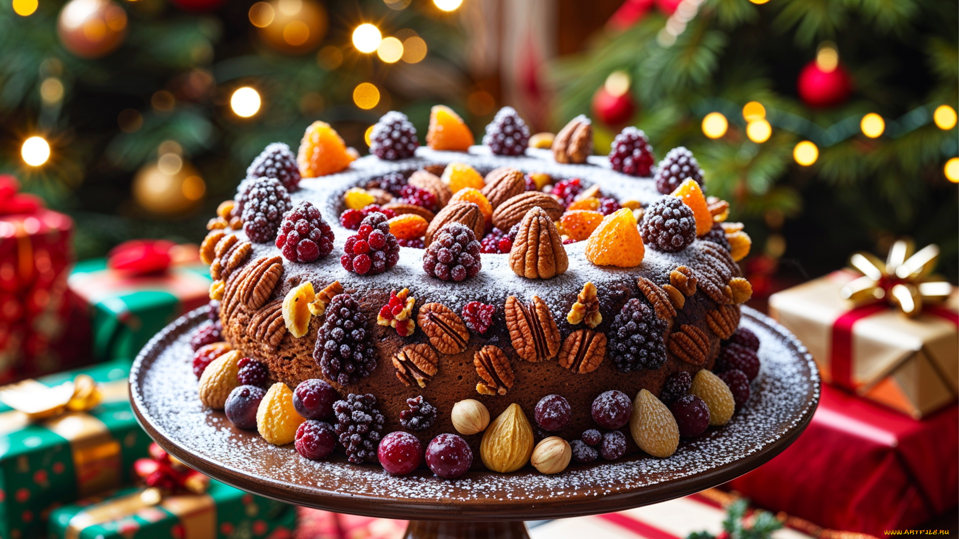 3д, графика, праздники, , holidays, рождественский, кекс