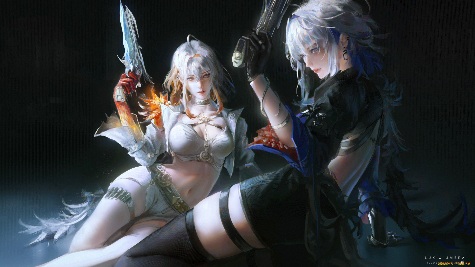 аниме, wuthering, waves, девушки