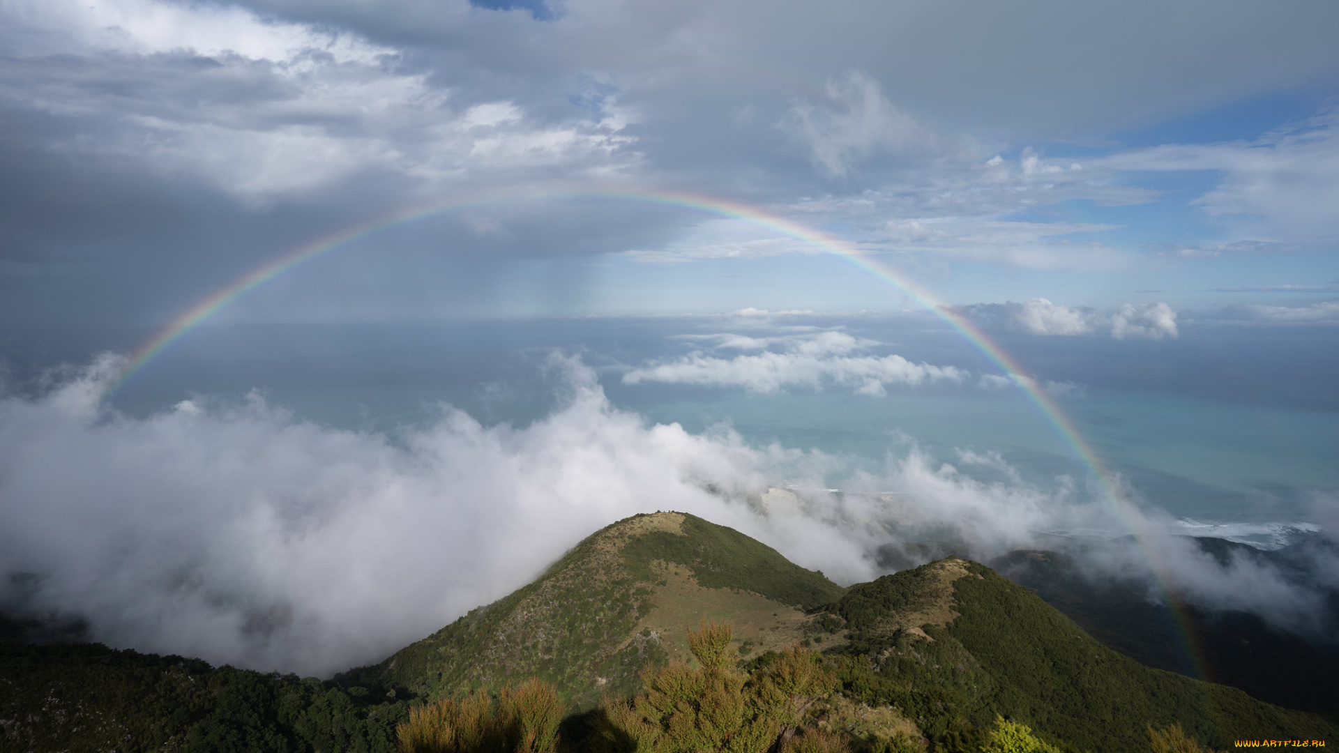 природа, радуга, пейзаж