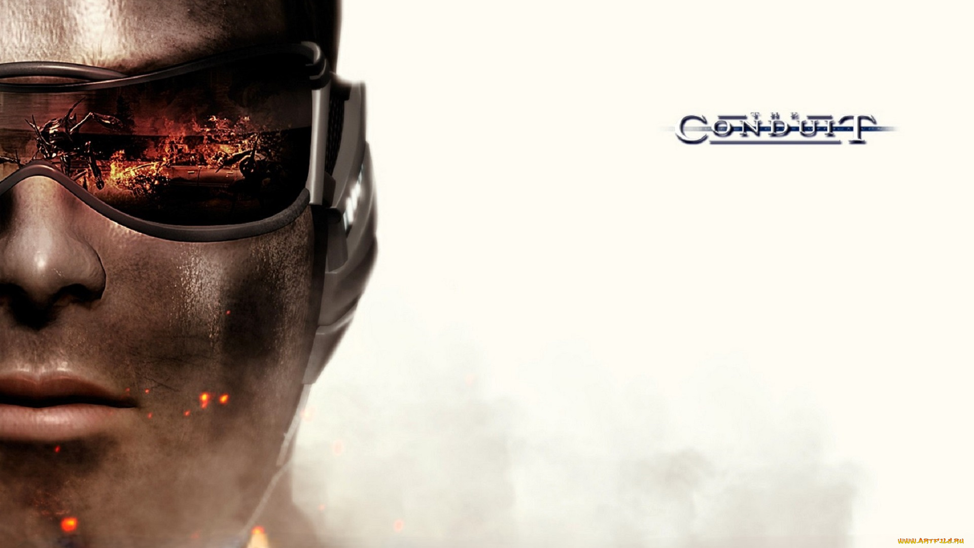 видео, игры, the, conduit, лицо, мужчина, очки, отражение, взрыв