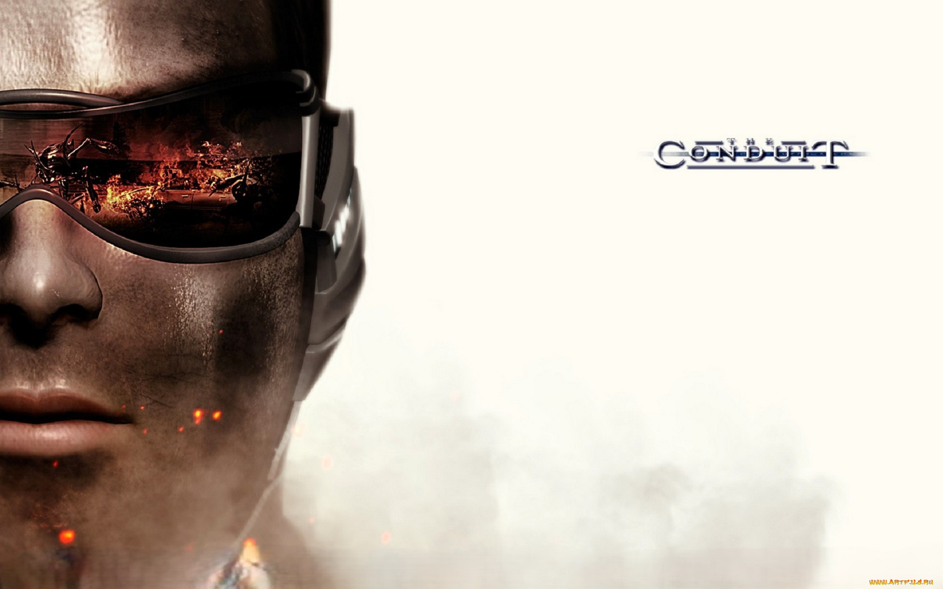 видео, игры, the, conduit, лицо, мужчина, очки, отражение, взрыв