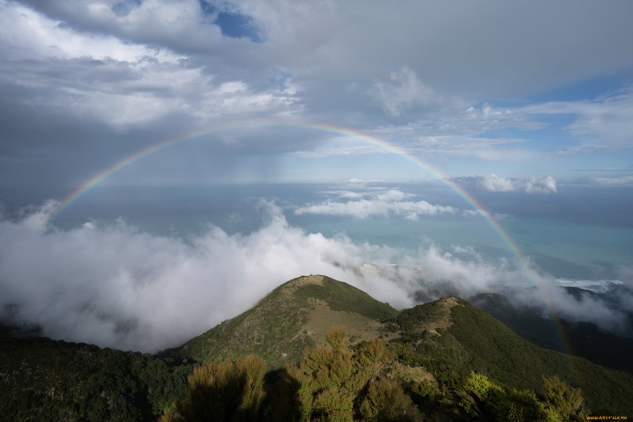 природа, радуга, пейзаж