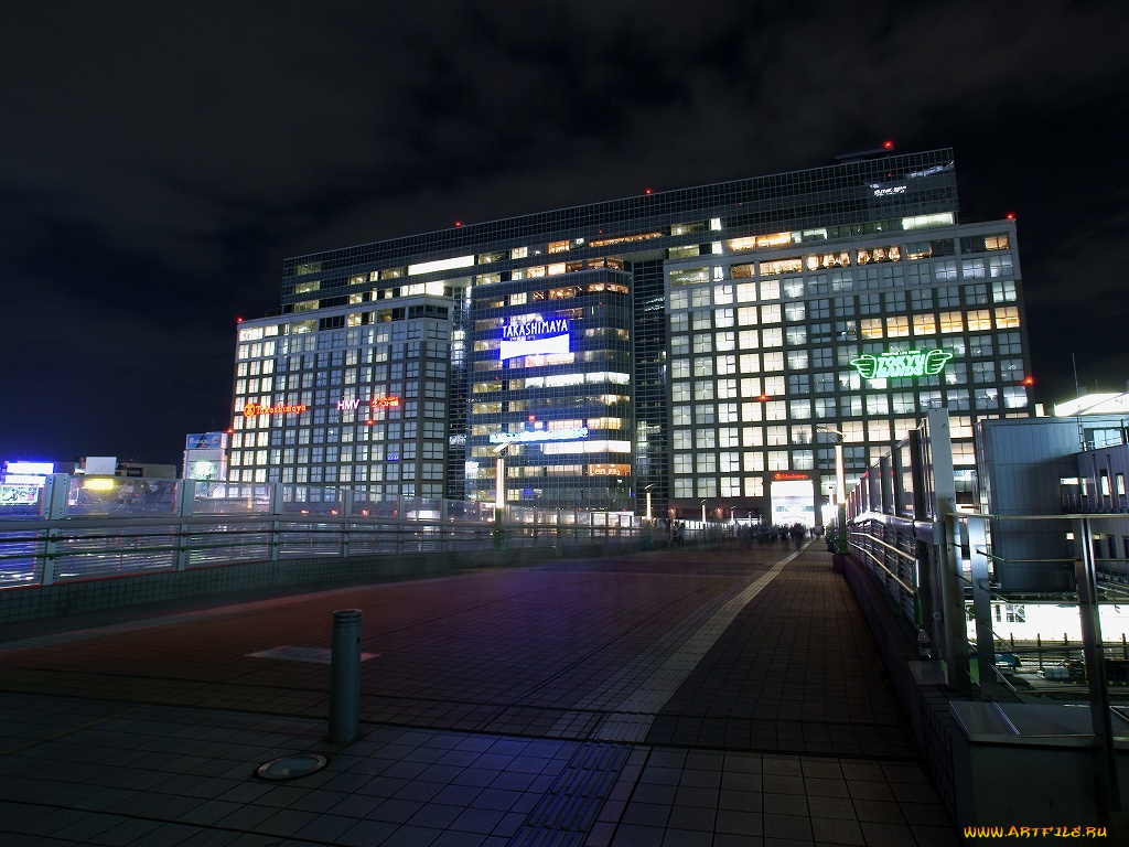 города, огни, ночного