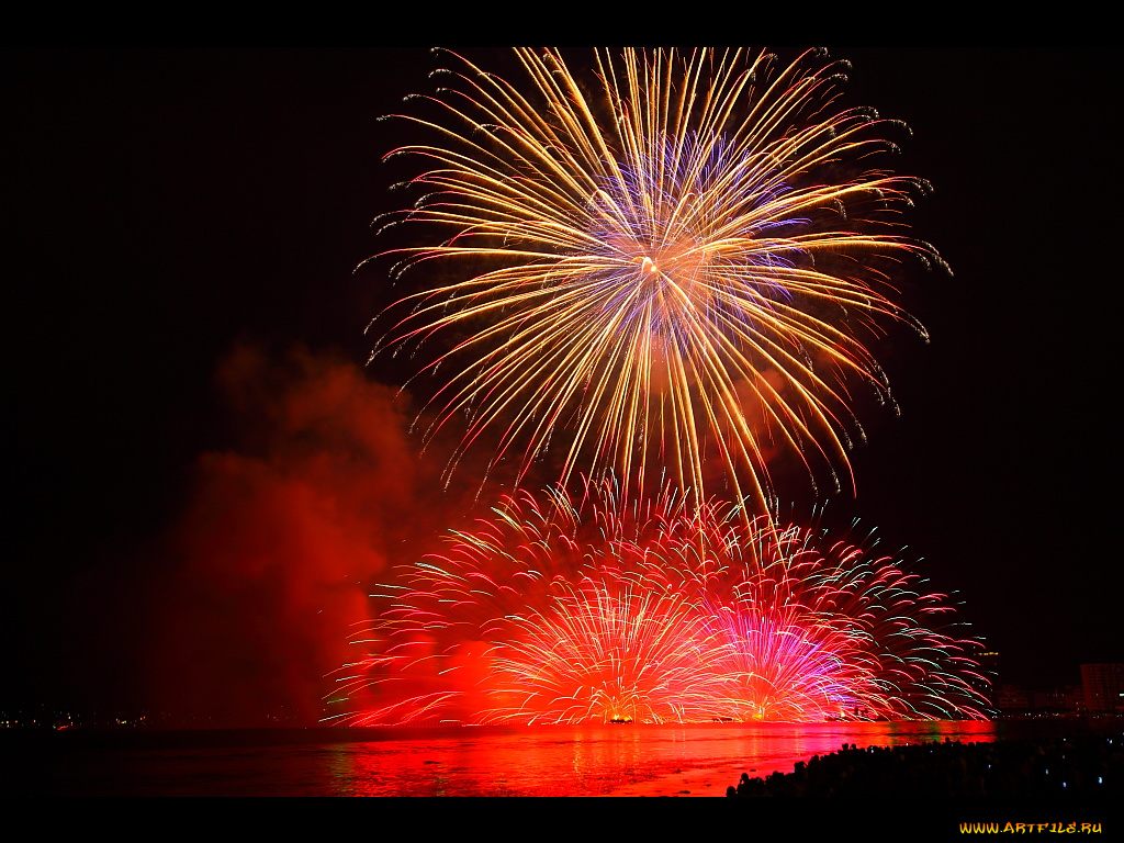разное, салюты, фейерверки