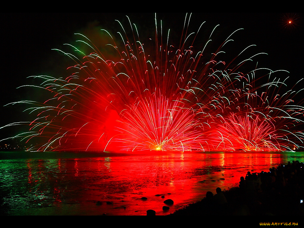 разное, салюты, фейерверки