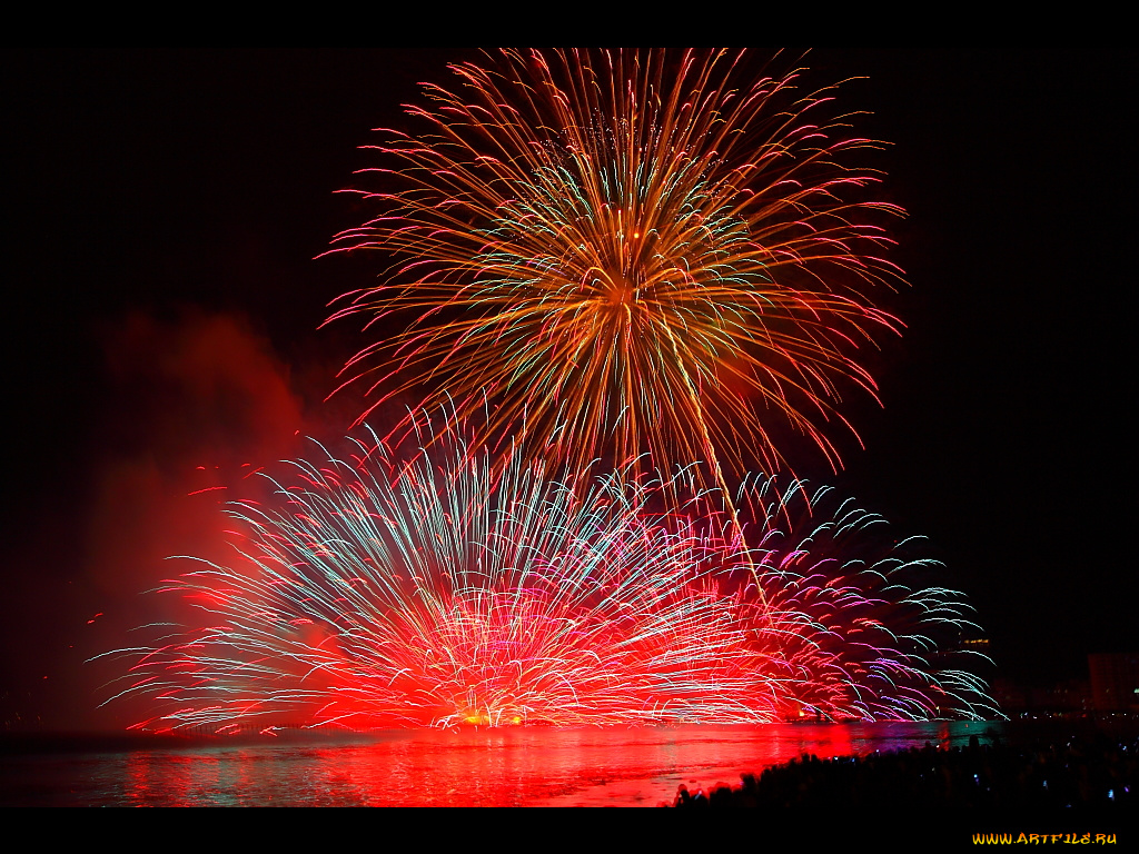 разное, салюты, фейерверки