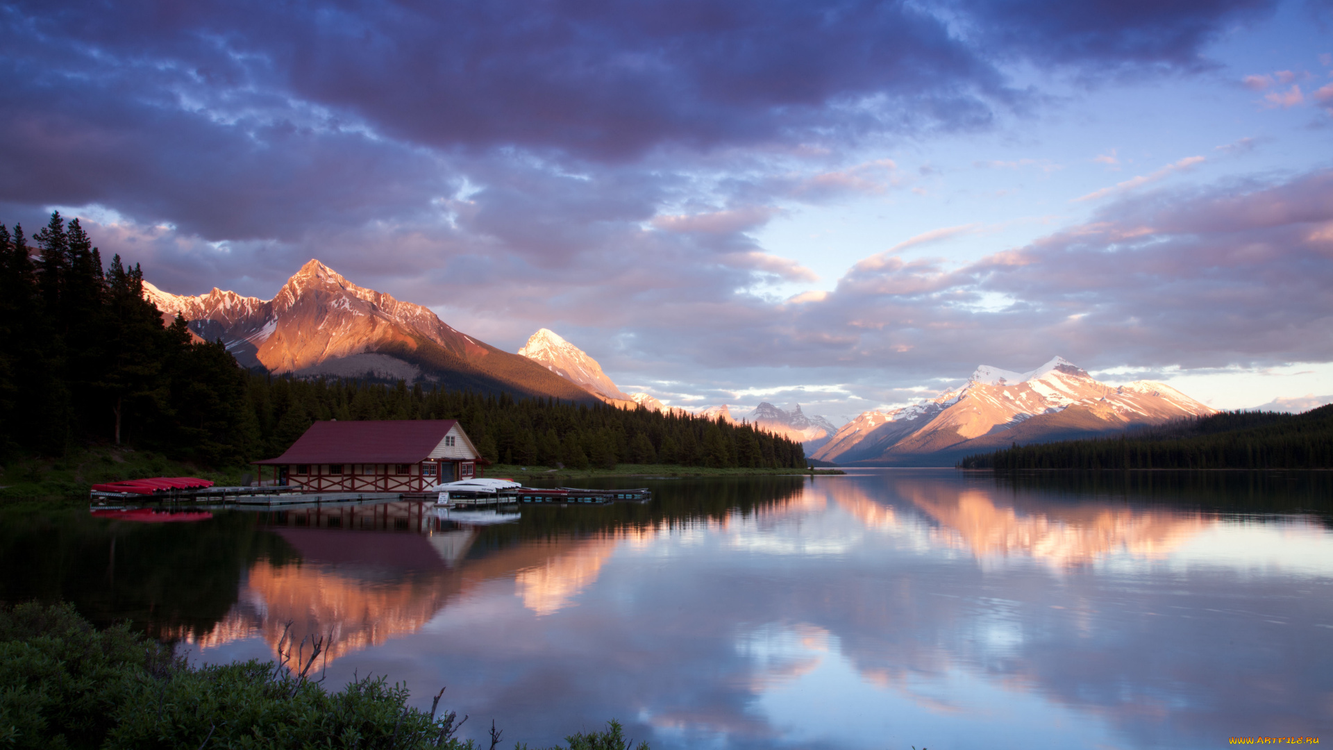 природа, реки, озера, пейзаж, река, горы, пристань
