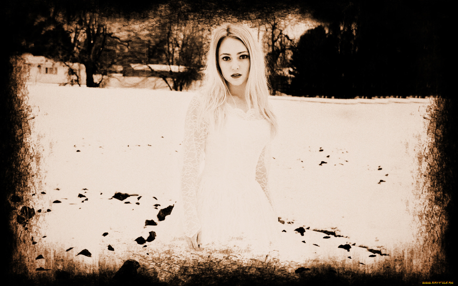 Anna, Sophia, Robb, девушки, , , , черно-белое, фото