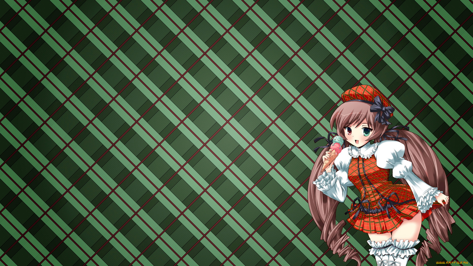 аниме, rozen, maiden, девушка, мороженое