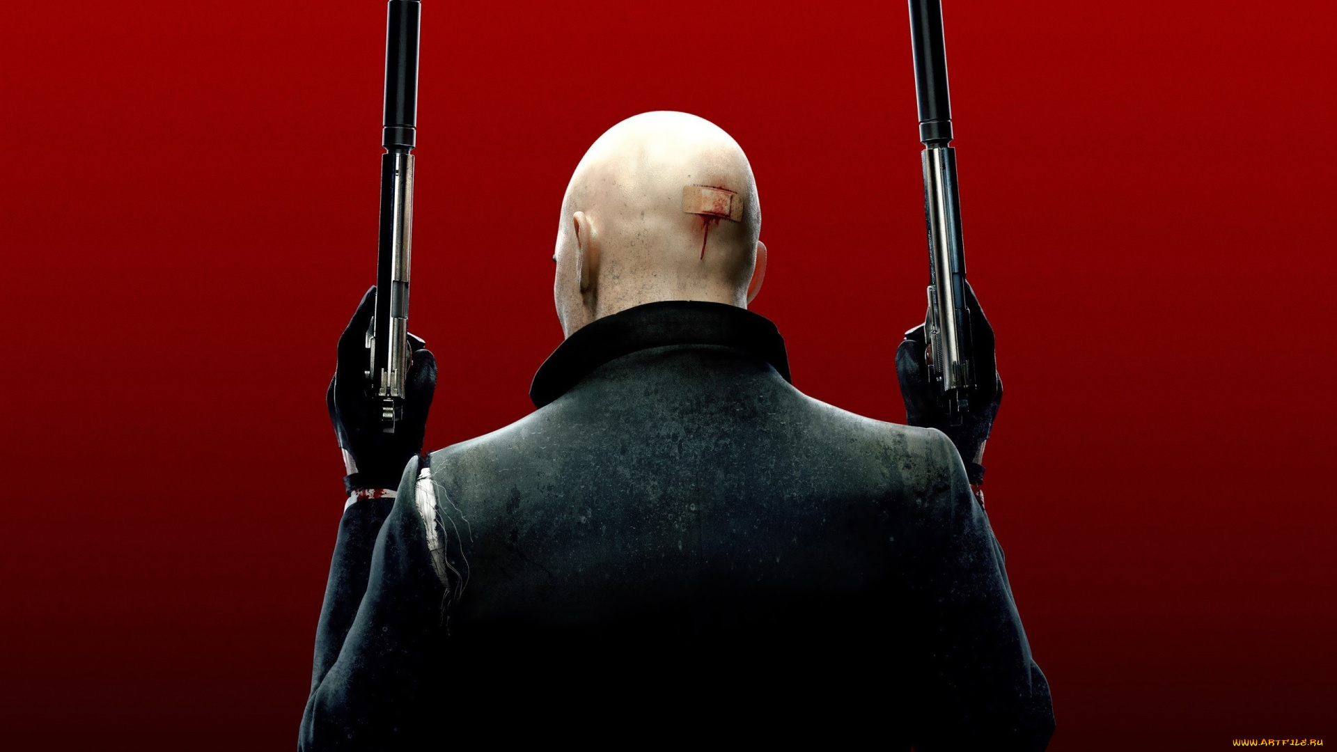 hitman, видео, игры, absolution, лысый, рана, пистолеты