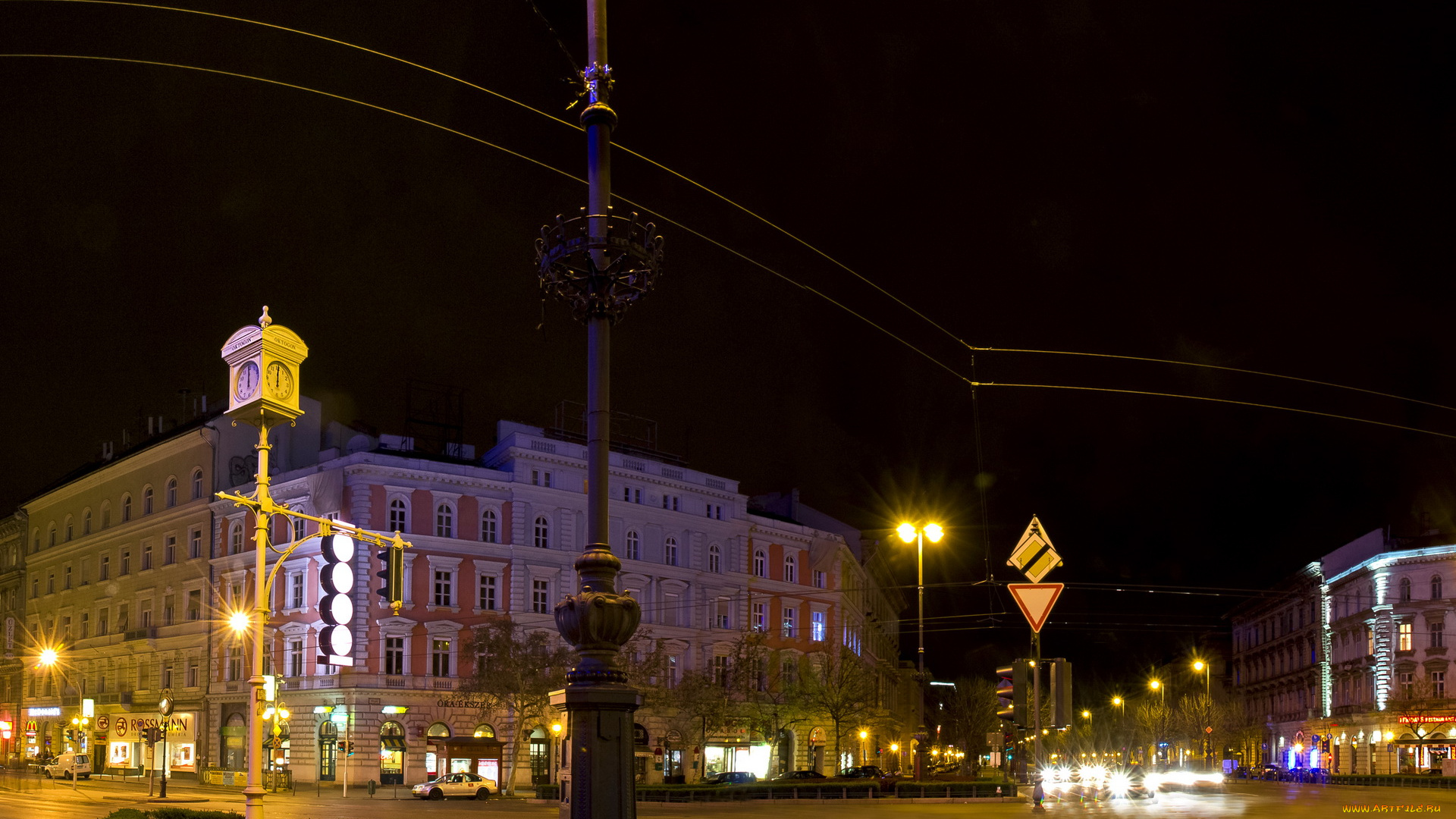 венгрия, будапешт, города, огни, ночь