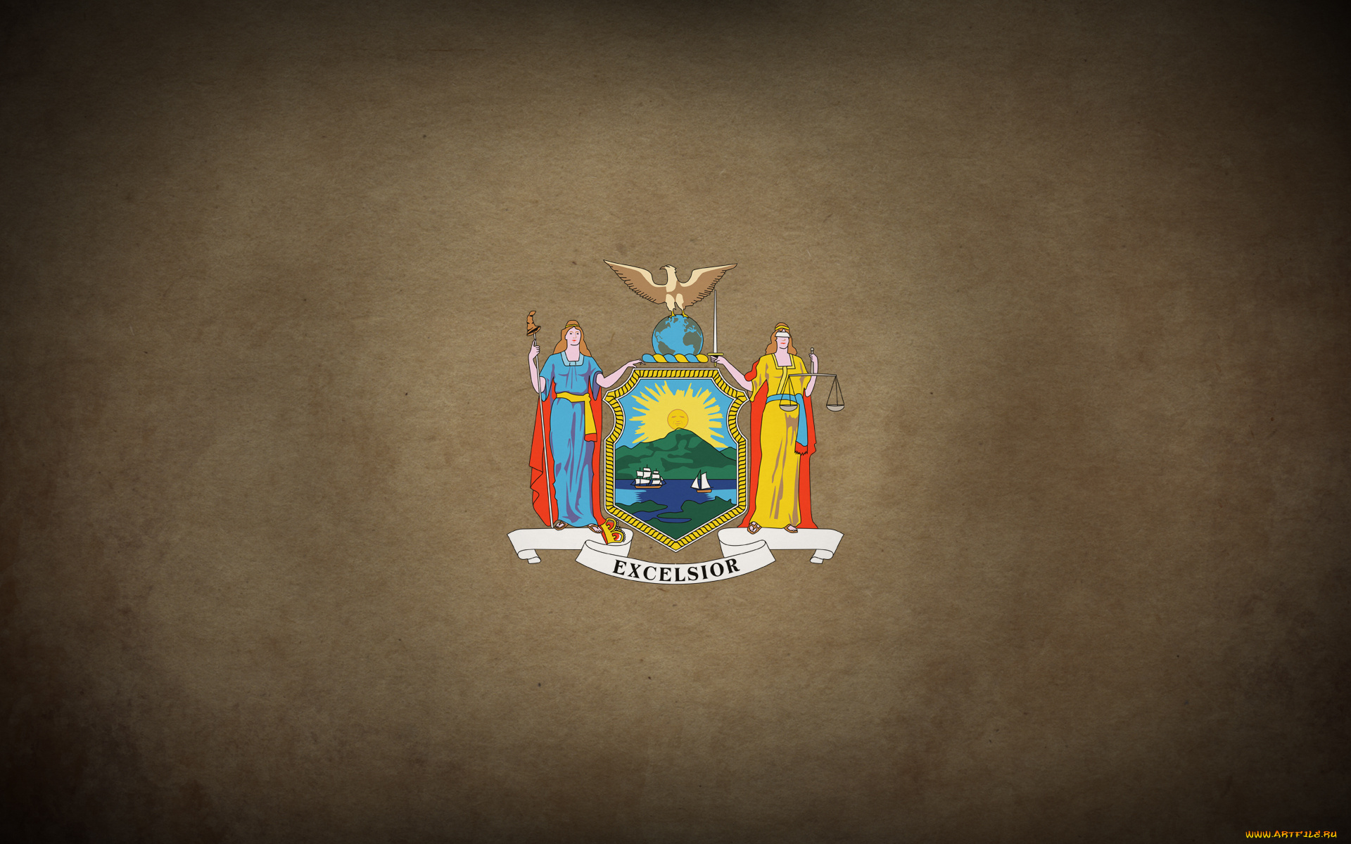 разное, флаги, гербы, нью, йорк, герб, флаг, штата, нью-йорк, америка